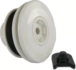 Flotide Adjustable Outlet ABS 50 Mm X 2" Glue Socket X Male Thread White 14 Mm Nozzle For Liner Pools Type With Brass M5 Thread - Water Irrigation Systems & Supplies By IrrigationUK