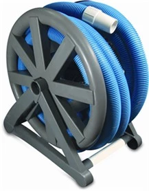 Swimming Pool - Vacuum Hose 38mm Blue Cuffed 9mtrs On Hose Reel