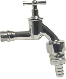 Brass Bip Tap Chrome Plated 1/2" X 12mm