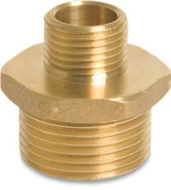 Brass BSP Male Threaded Reducing Nipple BSP Pipe Fittings UK 1 Brass BSP Male Threaded Reducing Nipple BSP Pipe Fittings UK