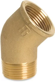Brass BSP Female X Male Threaded 45° Elbow Lowest Prices Irrigationuk